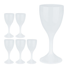 Bicchieri da vino in plastica, set da 6
