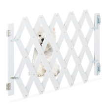 Binario retrattile per cani in bianco