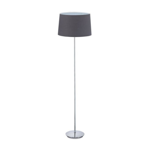 Luminária de chão com cúpula de tecido
