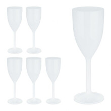 Bicchieri da vino in plastica, set da 6
