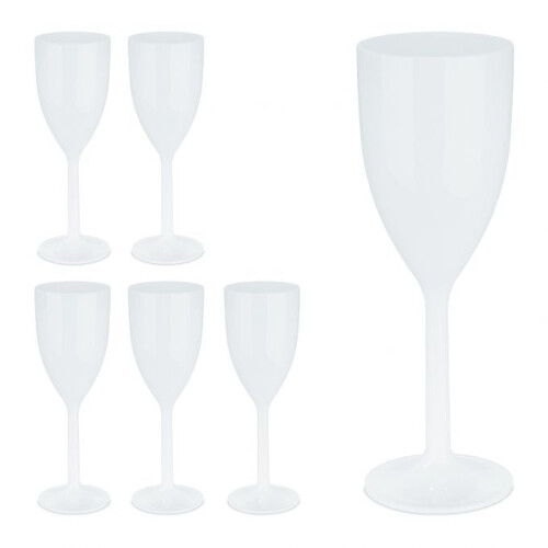 Bicchieri da vino in plastica, set da 6