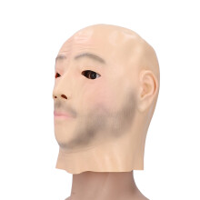 Cappuccio di testa in lattice realistico per uomo, oggetto per feste, cosplay e case infestate