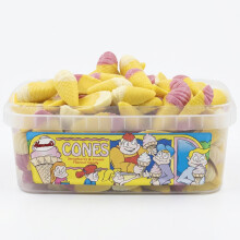 Hannah's Ice Cream Cones 600g Tub Candy Cones Retro Sweets Party Bag Fillers