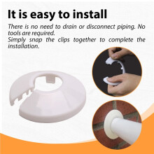 20 PeçAs Flange de 1/2 Polegada DecoraçãO de Cobertura de Tubo de ÁGua 16Mm Branco Cobertura de Tubo de Parede DecoraçãO de Tubo de Parede