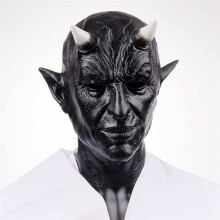 Halloween Devil Horn Mask Cosplay Horror Devil Killer Latex Headset Ghostface Scary Party Costume Props