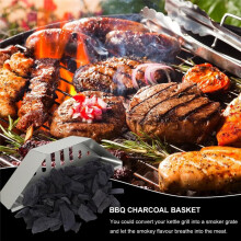 Charcoal Basket Stainless Steel Char Holder, Charcoal Container Contoured Carbon Briquet Grilling Baskets(2 Pieces)