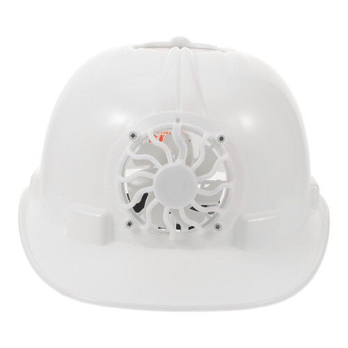 2Stk Weißer Arbeitshelm Mit Solarlüfter, Hitzefester Bauhelm