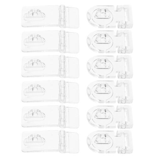 60Stk Schmuckbox Verriegelung Kunststoff Hasp Transparent Einfach