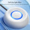 Computer Desktop  PC Motherboard External Start LED Light Power /OFF Round Button 2M Extension Cable White 1