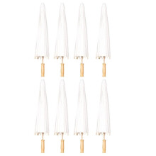 8PCS Paper Parasol Wedding Umbrella Party Favor 60cm Bamboo Umbrellas for Bridal Shower Centerpieces Photo Props