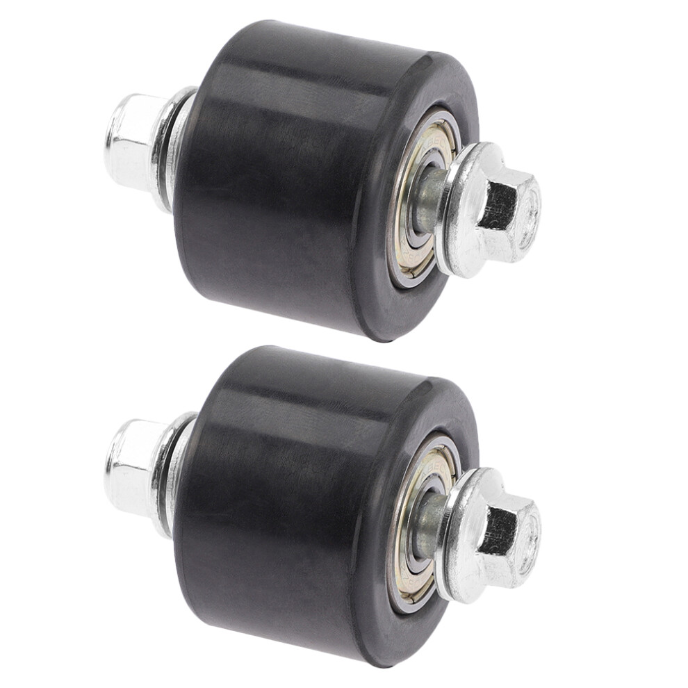 4Pcs Motorcycle Chain Tensioner Pulley Roller Aluminum Wheel Black 3642638722663