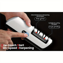 Kitchen Electric Knife Sharpener Multifunctional Automatic 4 Gears Electric Knife Sharpener Kitchen Accessories Black