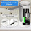 LED Display Water Bottle Pump Foldable Electric 1200mah Rechargeable Automatic Stop Touch Button 3 Quantitative Settings 7