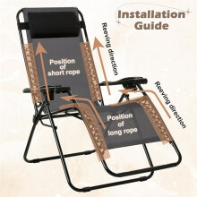 Chair Replacement Fabric with 4 Bungee Cord Lounge Chair Cloth Mesh Repair Kit for Patio Recliner Outdoor Lawn Pool B