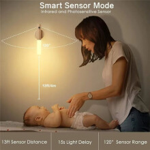 Motion Sensor NightLight Wireless Magnetic USB Rechargeable LED WallLights for Corridor Bedroom Bathroom Kitchen,B
