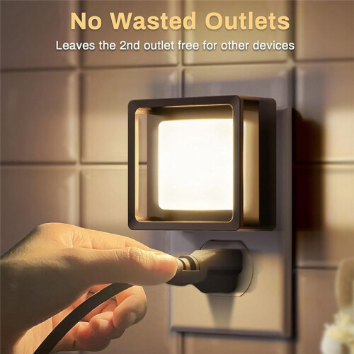 LED Night Light, Night Lights Plug Into Wall [2 Pack] with Dusk-to-Dawn Sensor, Dimmable Nightlights EU Plug 1