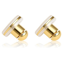 Locking Earring Backs for Droopy Ears, Hypoallergenic, Fits 0.9-1.2mm Posts, Gold-Plated Safety Cap Gold