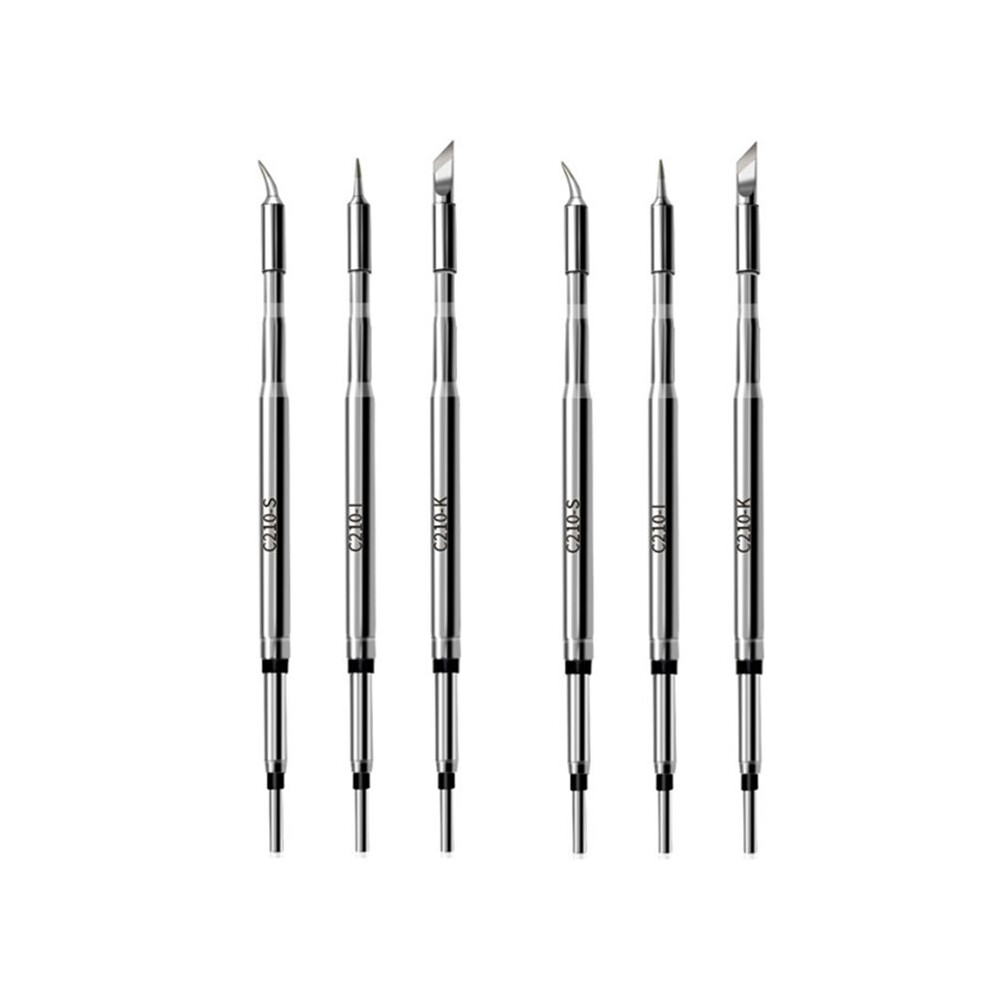 6Pcs C210 Soldering Tips, Replacement Soldering Tips For T1 Max, C210-K/I/Is, Soldering Tips For Soldering Iron 6034021388827