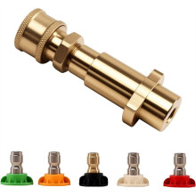 Hochdruckreiniger-Pistolenadapter 1/4" mit 5 Sprühdüsen, Schnellanschlussadapter für Schaumdüse für K-Serie