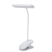 USB Rechargeable Reading Desk Lamp Eye-Protection Lamp Three-Speed Dimming Portable Folding Clip- Bedside Lamp