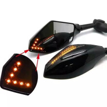 Motorfiets Zijspiegel met Stuurindicator voor de Schroefpositie Is 2,2 cm-6,5 cm Motorfiets Aangepaste Spiegel