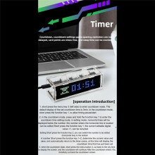 RGB-Umgebungslicht mit Mechanischer Tastenkappe, Uhr-Unterstützung, Timer, 3 X 6 Farblichteffekte, WLAN-Verbindung, Mobiltelefon, PC