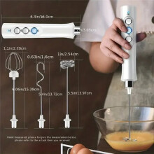 Handheld Electric Milk Frother 3-In-1 Milk Frother Suitable for Beating Eggs in the Kitchen Portable Milk Blender A