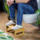 Faltbarer Toilettenhocker aus Bambus 1