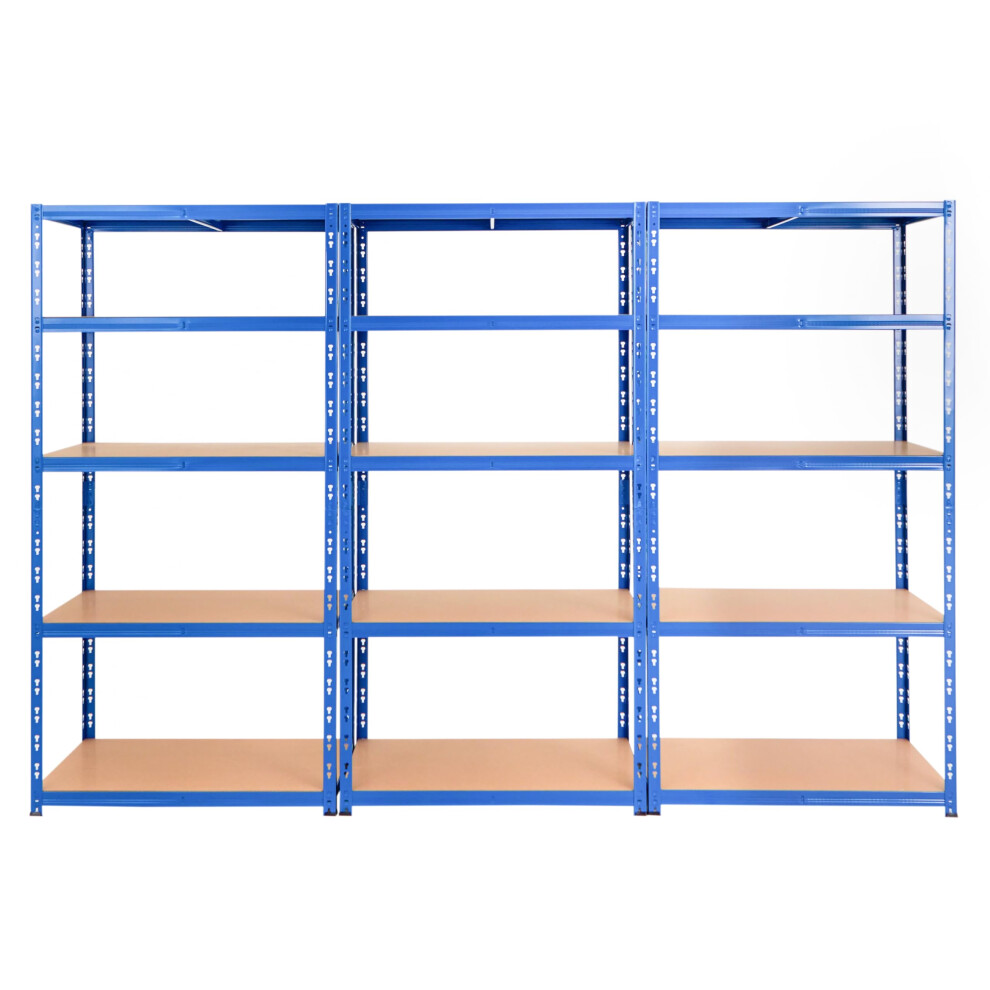 Photos - Other Furniture BiGDUG Heavy Duty Garage Shelving Unit 3 Bay - 179x90x60 cm - 200kg UDL Per Shelf  - 3x Blue Storage Shelves(1000kg Per Bay)