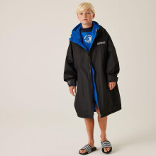 Regatta Kids Junior Waterproof Changing Robe, Borg Lined Changing Robe with Hood - Perfect for Outdoor Water Activities