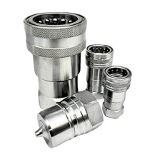 Hydraulic ISO A quick release coupling set, including Female and male caps (3/4" BSP)