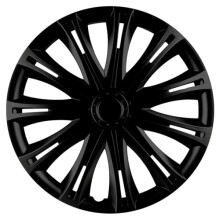 Versaco Car Wheel Trims SPARKBLK16 - Black 16 Inch 11-Spoke - Boxed Set of 4 Hubcaps - Includes Fittings/Instructions