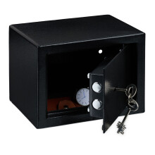 Armario de pared negro con llave