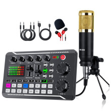 F998 BM800 Set Draagbare Geluidskaart Kit Condensator Microfoon Set Live Geluidskaart