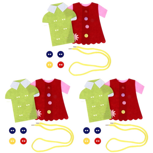 6Pcs Sewing Clothes Button Teaching Toy in Assorted Colors 1