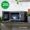 Abode 20L Manual Microwave Black 700W with 5 Power Levels & Timer, Button & Dial Control, Defrost Function, AMM2001B (Black, Manual) 3