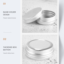 48 Pcs 1 Oz Tins Silver Aluminum Tins Cans Screw Top Round Aluminum Tins Cans with Screw Lid Screw Lid Containers