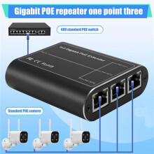 IEEE802.3af/At 30W Rede PoE Sinal Gigabit PoE Extensor Repetidor Ethernet para Sistemas de Segurança Câmera