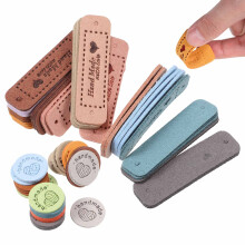 300Stk Leder Handmade Tags Bestickt Für Stricken Häkeln Kleidung