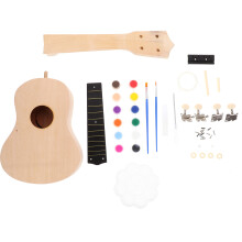 2Stk Musikinstrument DIY Ukulele Kit Holz Bunt Zum Und Spielen