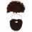 4Sets Brown Pirate Cosplay Wig Beard Set Soft Fabric Costume Accessory 1