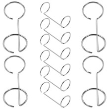 50Stk Silberner Metall Binder Ring Für Acryl Schilder Menüs