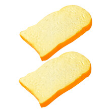 4Stk Künstlicher Toast Modell PU Gelb Realistisches Brotdeko Spielzeug
