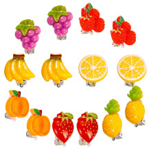 28Paare Resin Cartoon Ohrclips Clip-on Ohrringe Für Kinder Bunt