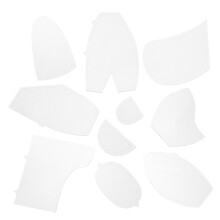 30Pièces Règles Acryliques Pour Couture Et Patchwork Blanc Durable