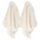 6Pièces Serviettes Visage Bambou Beige Absorbantes 1