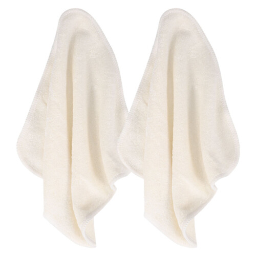 6Pièces Serviettes Visage Bambou Beige Absorbantes