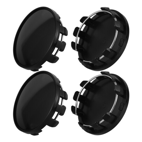 12Pièces Couvre Moyeu Auto ABS Noir Résistant Et Esthétique