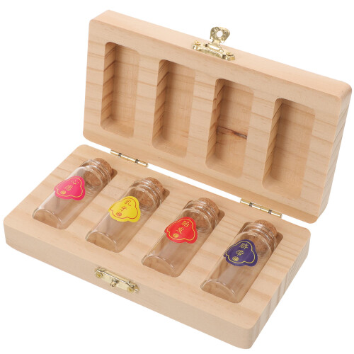 5Sets Baby Zahnbox Bunt Mit Fächern Holz