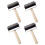 12Pcs Lightweight Wood Plastic Brayer Rollers for Ink Printing Black 1